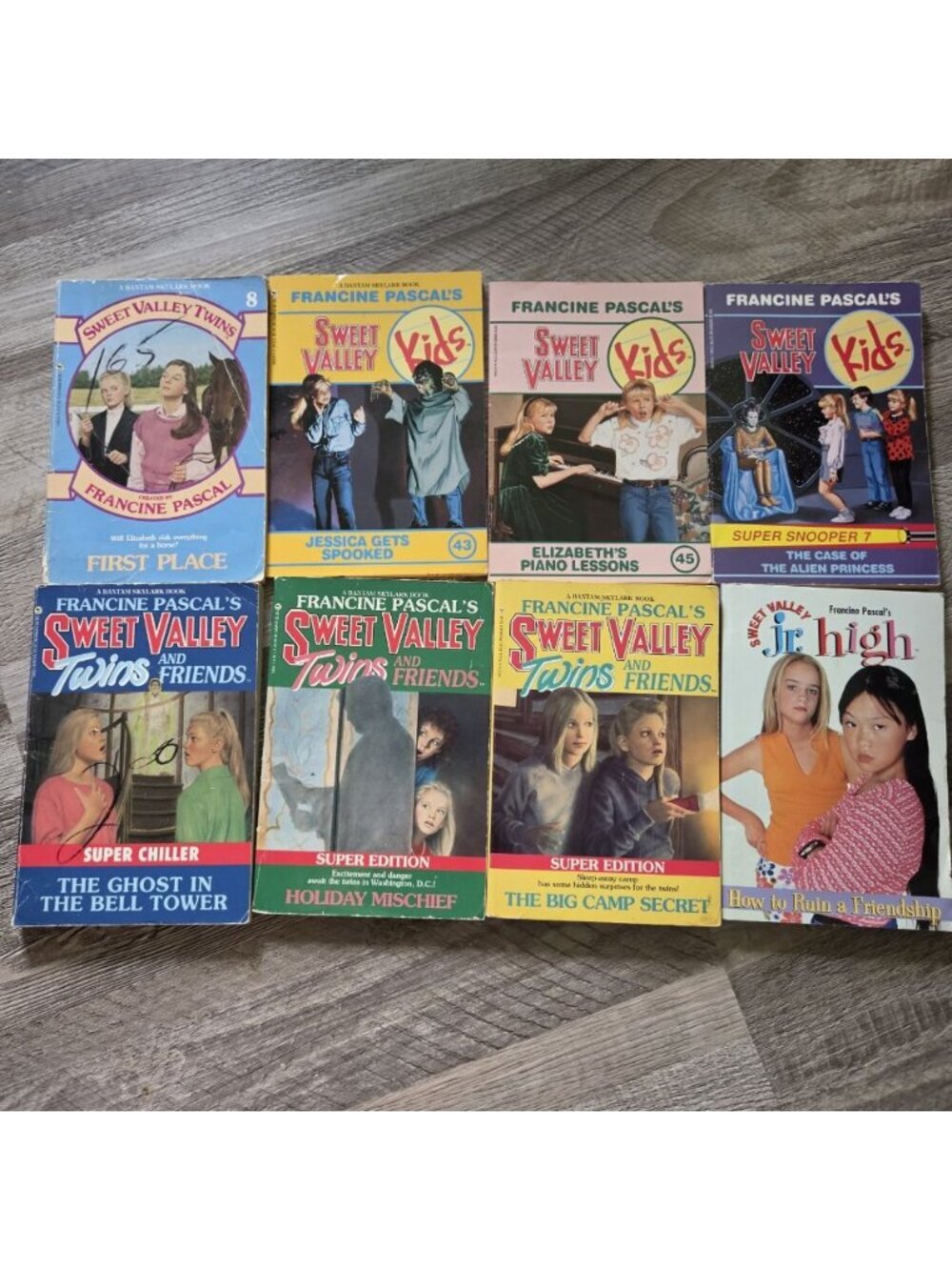 Francine Pascal Sweet Valley Twins Book Lot 8 Vintage 80s 90s Nostalgia